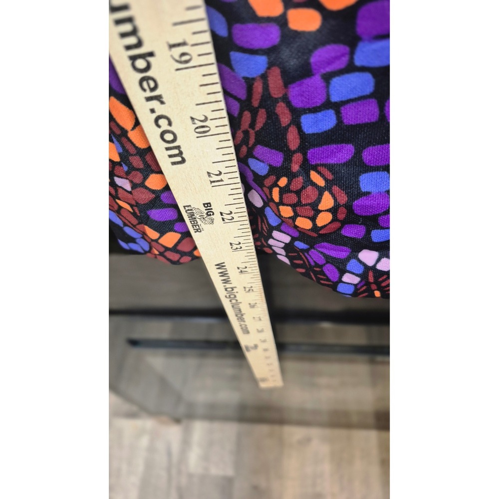 Plum Blossom Vintage Mosaic Print Blazer Jacket Purple Orange Multi-Color Lined - Picture 12 of 14